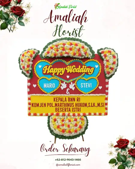 Papan Bunga Pernikahan Warnasari